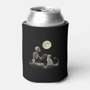 Rafraîchisseur Pour Canette Squelette Chat Pleine lune Mystique Gothique Dark