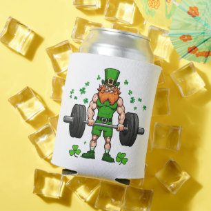 Rafraîchisseur Pour Canette St. Patrick's Day Drôle Leprechaun Barbell Gym