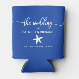 Rafraîchisseur Pour Canette Starfish Beach Destination Mariage Royal Blue