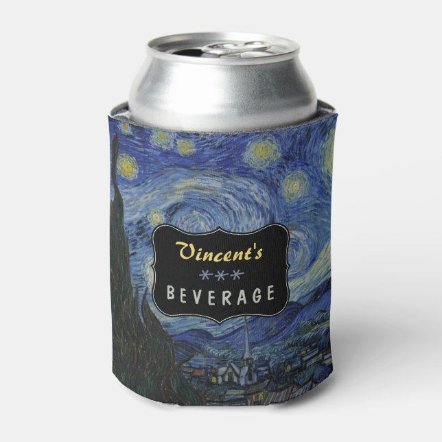 Rafraîchisseur Pour Canette Starry Night Vincent van Gogh Peinture personnalis (Can devant)