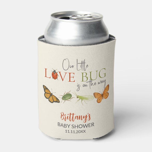 Rafraîchisseur Pour Canette Sticker pour Baby shower Little Love Bug (Can devant)