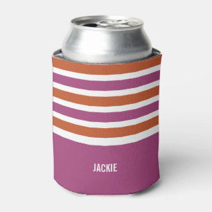 Rafraîchisseur Pour Canette Stripes Motif personnalisé boisson monogramme glac