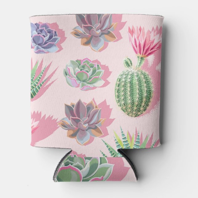 Rafraîchisseur Pour Canette Succulents : Élégance Détail Élevé. (Devant)