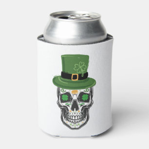Rafraîchisseur Pour Canette Sugar Skull St Patrick Day Leprechaun Shamrock