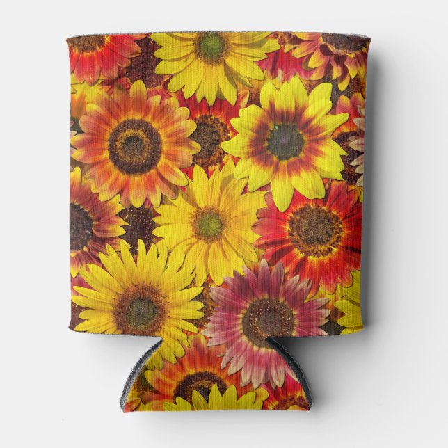 Rafraîchisseur Pour Canette Sunflowers Motif sans couture (Devant)