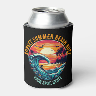 Rafraîchisseur Pour Canette Sunset Surfing Beach Buzz-