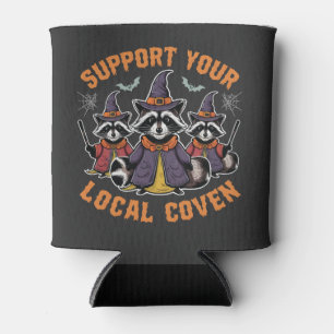 Rafraîchisseur Pour Canette Support de votre Coven Éffrayant Raccoon Halloween