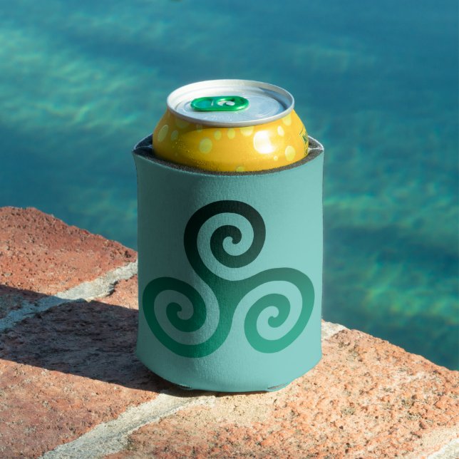 Rafraîchisseur Pour Canette Symbole celtique antique Triskele vert (Piscine in situ)