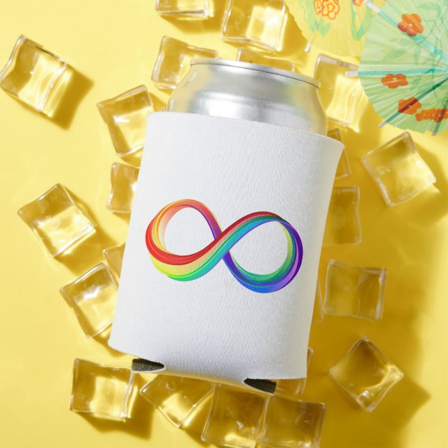 Rafraîchisseur Pour Canette Symbole d'infinité arc-en-ciel stratifié (Été in situ)