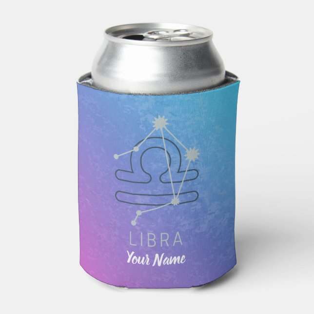 Rafraîchisseur Pour Canette Symbole Libra Zodiac Star Horoscope Constellation (Can devant)