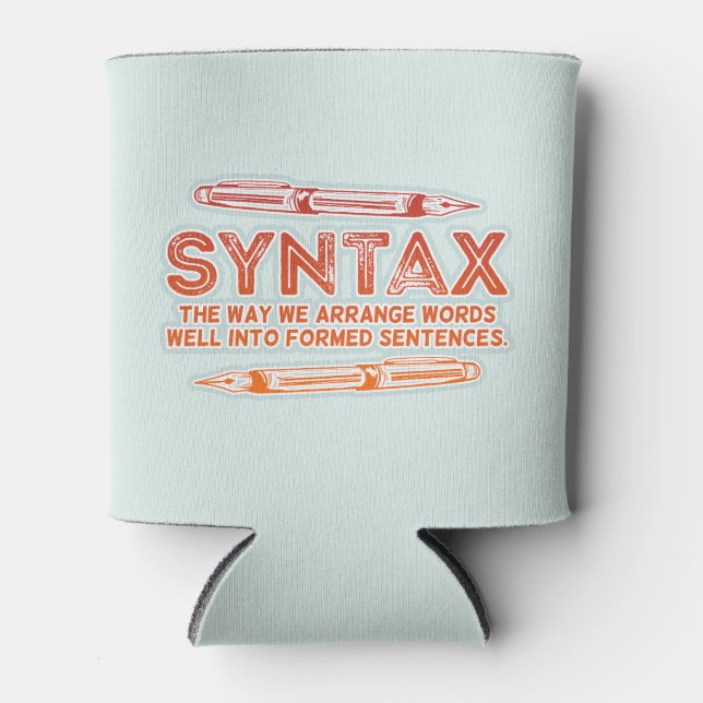 Rafraîchisseur Pour Canette Syntaxe Funky Structure de la phrase Grammaire (Devant)