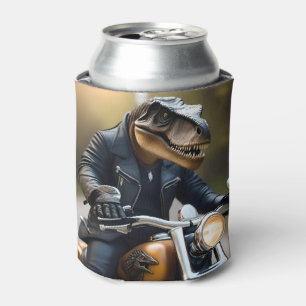 Rafraîchisseur Pour Canette T-Rex Dinosaur Bikie En Moto,