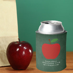 Rafraîchisseur Pour Canette Teacher Personnalisé Apple Chalkboard Cute School 