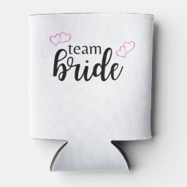 Rafraîchisseur Pour Canette Team Bride Double Coeur - lettrage noir