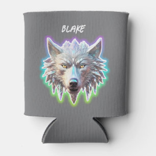 Rafraîchisseur Pour Canette Tête de loup blanc Imaginaire