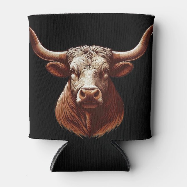 Rafraîchisseur Pour Canette Texas Longhorn (Devant)