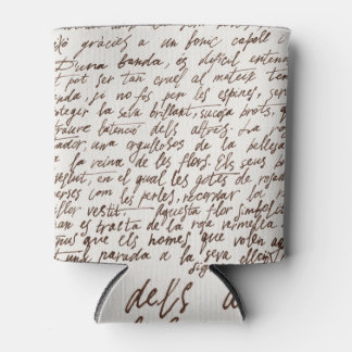 Rafraîchisseur Pour Canette Texte du manuscrit d'encre Brown rétro