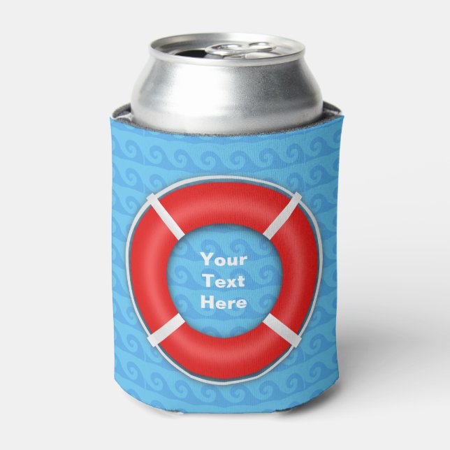 Rafraîchisseur Pour Canette Texte personnalisé Lifebuoy (Can devant)
