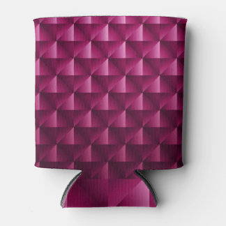 Rafraîchisseur Pour Canette Texture de carbone géométrique rose foncé