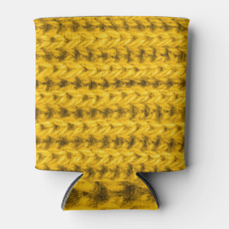 Rafraîchisseur Pour Canette Texture de laine jaune vif