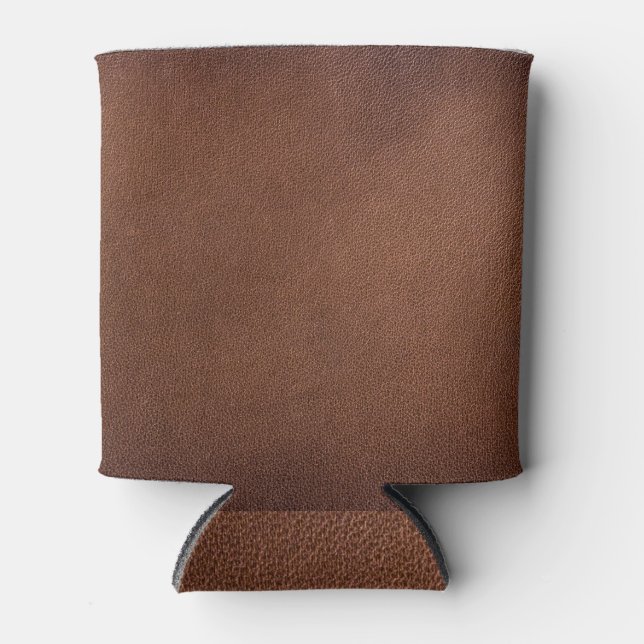 Rafraîchisseur Pour Canette Texture en cuir authentique, véritable arrière - p (Devant)