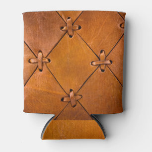 Rafraîchisseur Pour Canette Texture en cuir, détails de selvage naturel.