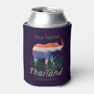 Rafraîchisseur Pour Canette Thaïlande Elephant Drapeau Jungle Feuille Souvenir