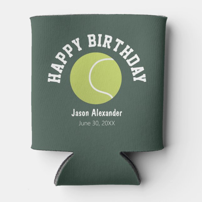Rafraîchisseur Pour Canette Thème De Tennis Anniversaire Fête Peuvent Rafraîch (Devant)