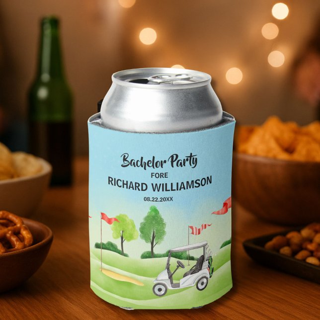 Rafraîchisseur Pour Canette Thème Golf pour l'Enterrement de Vie de Garçon Dat (Créateur téléchargé)