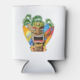 Rafraîchisseur Pour Canette Tiki hawaïen surfant