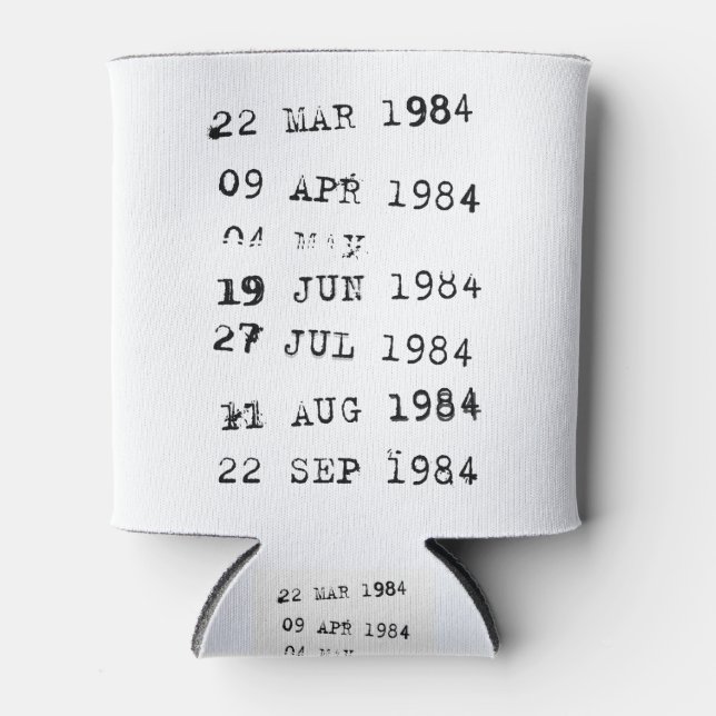 Rafraîchisseur Pour Canette Timbres de bibliothèque Date d'échéance 1984 (Devant)