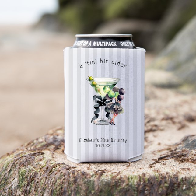 Rafraîchisseur Pour Canette Tini Bit plus âgé | Martini Thématique Anniversair (Créateur téléchargé)