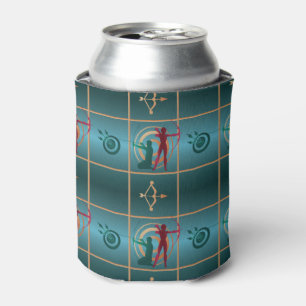 Rafraîchisseur Pour Canette Tir à l'arc et flèche - Motif vert