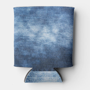 Rafraîchisseur Pour Canette Tissu en denim usé, arrière - plan texturé.