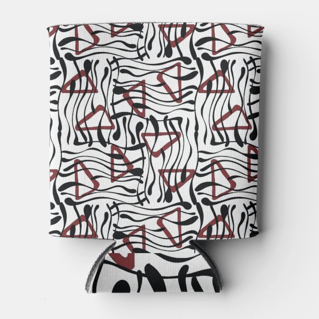 Rafraîchisseur Pour Canette Tissu géométrique : Design Motif artistique. (Devant)