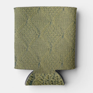 Rafraîchisseur Pour Canette Tissu tricoté vert : texture rapprochée