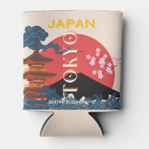 Rafraîchisseur Pour Canette Tokyo Japan Travel Art, Retro Travel Art