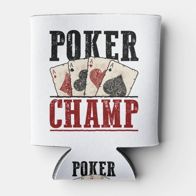 Rafraîchisseur Pour Canette Tournoi du joueur de poker Champ (Devant)