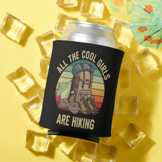 Rafraîchisseur Pour Canette Toutes les filles cool font de la randonnée rétro