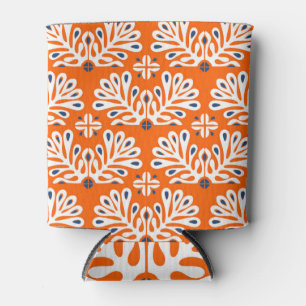 Rafraîchisseur Pour Canette Tradition scandinave : Mosaïque florale ethnique.