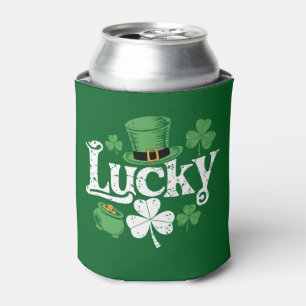 Rafraîchisseur Pour Canette Trèfle Chanceux Saint-Patrick Shamrock Vintage