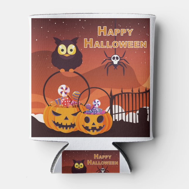 Rafraîchisseur Pour Canette Très Joli Halloween design (Devant)