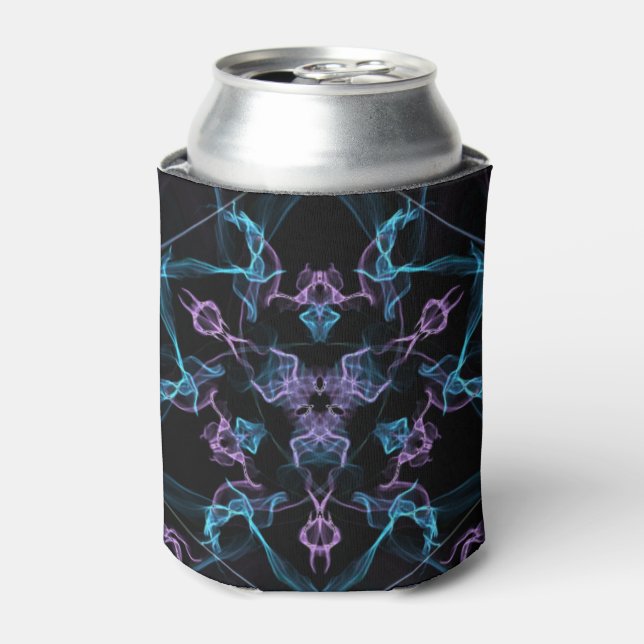Rafraîchisseur Pour Canette Triangle bleu et violet Mandala (Can devant)