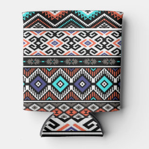 Rafraîchisseur Pour Canette Tribal Navajo rétro : Géométrique Sans Seamless.