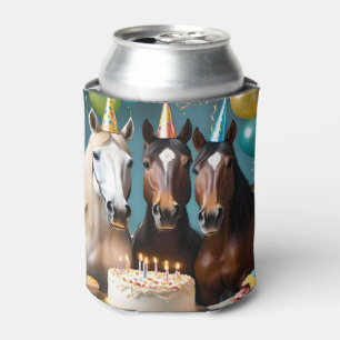 Rafraîchisseur Pour Canette Trois Chevaux Piebald fête d'anniversaire,