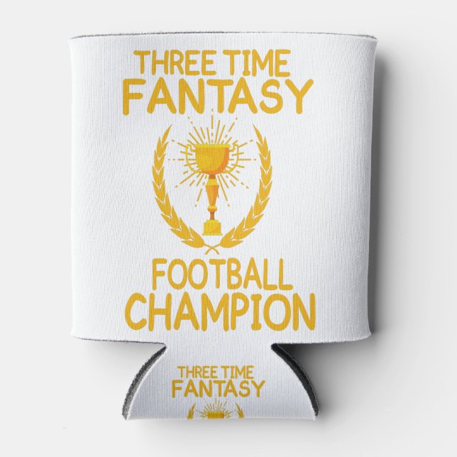 Rafraîchisseur Pour Canette Trois fois imaginaire champion de football cadeau (Devant)