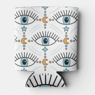 Rafraîchisseur Pour Canette Troisième yeux colorés, motif sans couture magique