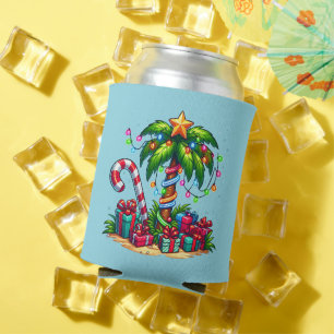 Rafraîchisseur Pour Canette Tropical Christmas Holiday Palm Tree