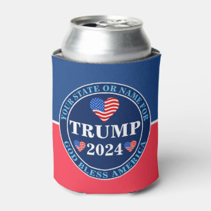 Rafraîchisseur Pour Canette Trump 2024 Coeurs Patriotique Président Guy Stuff