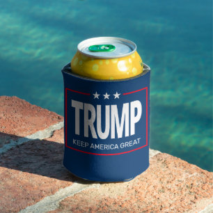 Rafraîchisseur Pour Canette Trump - rouge blanc bleu - Keep America Great
